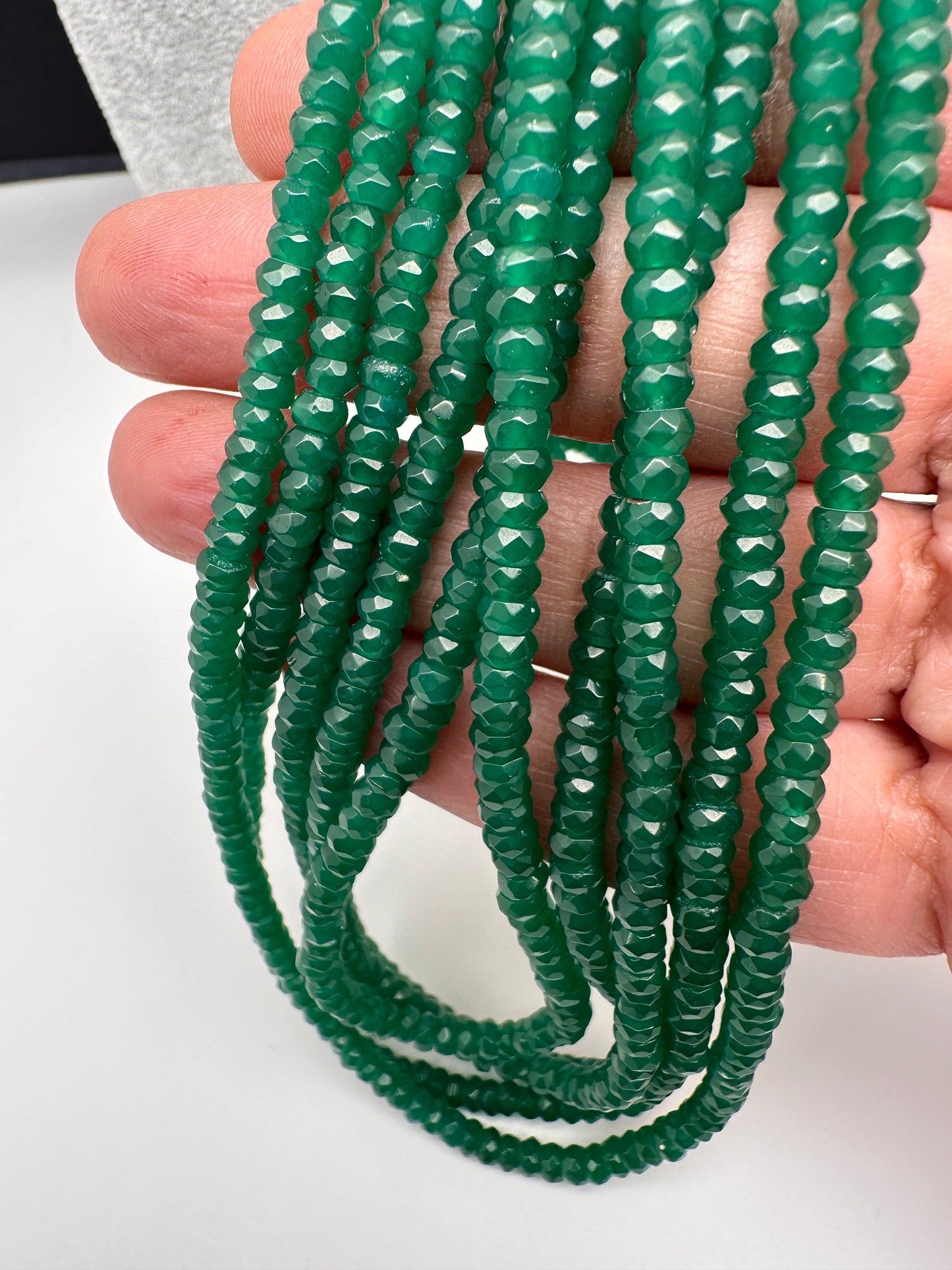Green Emerald Real Beads Mala Necklace