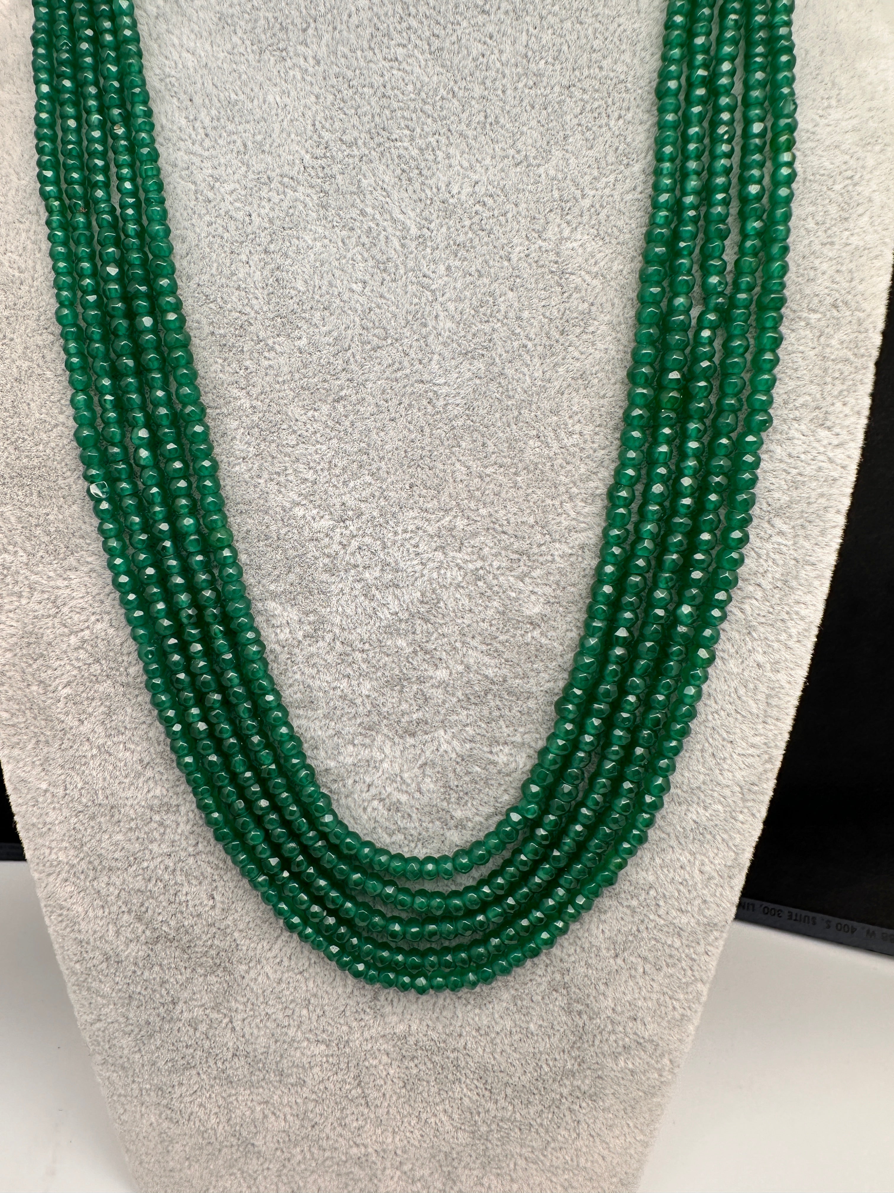 Emerald beads mala online discount