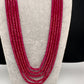 Ruby Pink Real Beads Mala Necklace