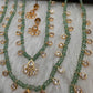 Multi layer Onyx Beads Teen Lada Necklace - Green