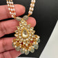 Jadau Kundan Pendent Rice Pearls Necklace