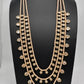 Multi layer CZ Pearls Teen Lada Necklace