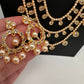 Multi layer CZ Pearls Teen Lada Necklace