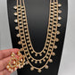 Multi layer CZ Pearls Teen Lada Necklace