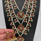 Peacock Multi layer Kemp Pearls Teen Lada Necklace