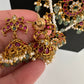 Peacock Multi layer Kemp Pearls Teen Lada Necklace
