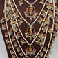 Multi layer Kemp Goddess Lakshmirls Panch Lada Necklace