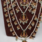 Multi layer Kemp Goddess Lakshmirls Panch Lada Necklace
