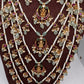 Multi layer Kemp Goddess Lakshmirls Panch Lada Necklace