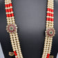 Multi layer Coral Pearl Teen Lada Necklace