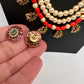 Multi layer Coral Pearl Teen Lada Necklace