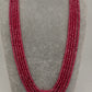 Pink Real Beads Mala Necklace