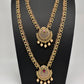 CZ Multi Stone Long Short Combo Necklace Set