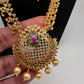 CZ Multi Stone Long Short Combo Necklace Set