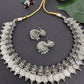 Goddess Lakshmi kassu Silver Replica Short Necklace