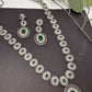 Oxidized Green AD Long Necklace