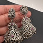 Goddess Lakshmi Long Haar Oxidized German Silver Necklace