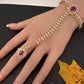 AD Color Stone Haath Phool Panja - HP000022