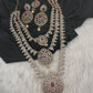 Multi Layer Teen Lada  Victorian Color Stone Statement Necklace