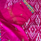 Green and Pink Double Ikkat Pochampally Pure Silk