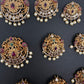 Matte Finish Peacock CZ Jada Billa Hair Pin Set
