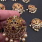 Matte Finish Peacock CZ Jada Billa Hair Pin Set
