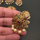 Matte Finish Peacock CZ Jada Billa Hair Pin Set