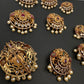 Matte Finish Peacock CZ Jada Billa Hair Pin Set