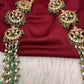Jadau Kundan Multi Layer Green Beads Rani Haar Necklace