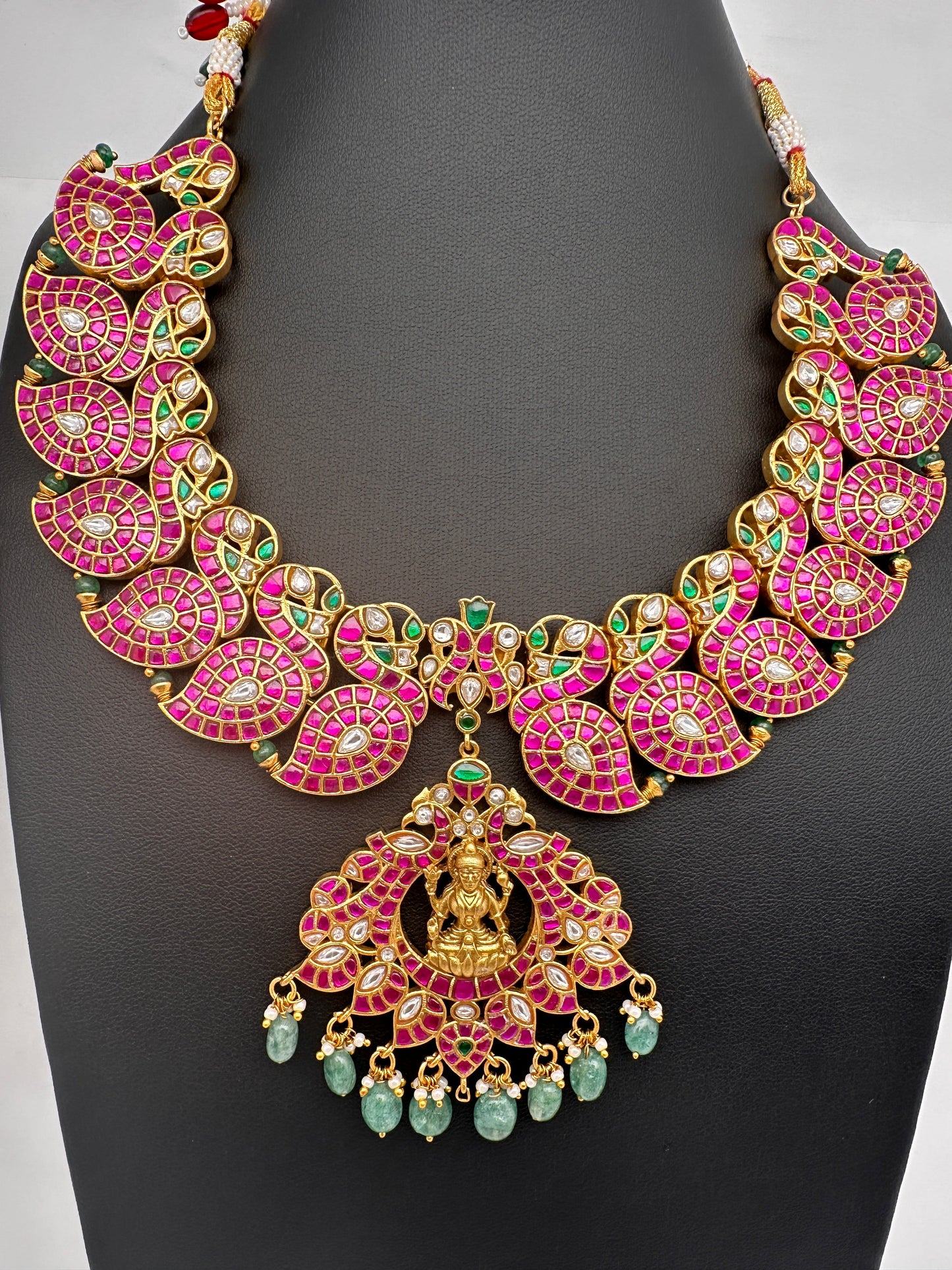 Jadau Kundan Red Mango Necklace