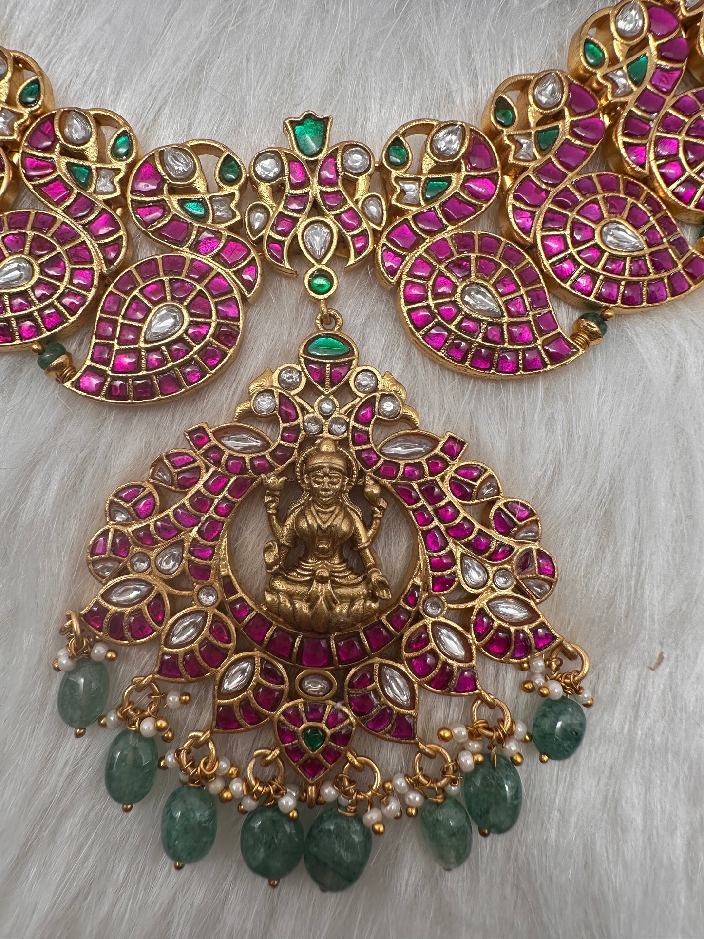 Jadau Kundan Red Mango Necklace