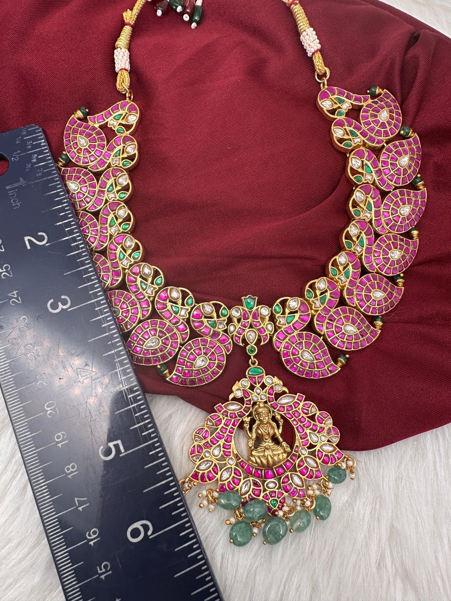 Jadau Kundan Red Mango Necklace