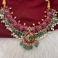Jadau Kundan Pink Green Neckline Necklace