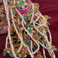 Jadau Kundan Multi Layer Panch Lada Pearl Necklace