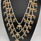 Jadau Kundan Multi Layer Teen Lada Pearl Necklace