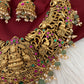 Nakshi Jadau Kundan Goddess Lakshmi Elephant Short Necklace