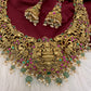 Nakshi Jadau Kundan Goddess Lakshmi Elephant Short Necklace