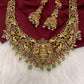 Nakshi Jadau Kundan Goddess Lakshmi Elephant Short Necklace