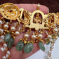Krishna Jadau Kundan Rice Pearls Emerald Beads CJokerNecklace