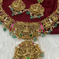 Goddess Lakshmi Nakshi Jadau Kundan Short Necklace