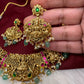 Goddess Lakshmi Nakshi Jadau Kundan Short Necklace