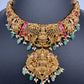 Goddess Lakshmi Nakshi Jadau Kundan Short Necklace