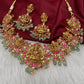 Ganesha Goddess Lakshmi Nakshi Jadau Kundan Short Necklace