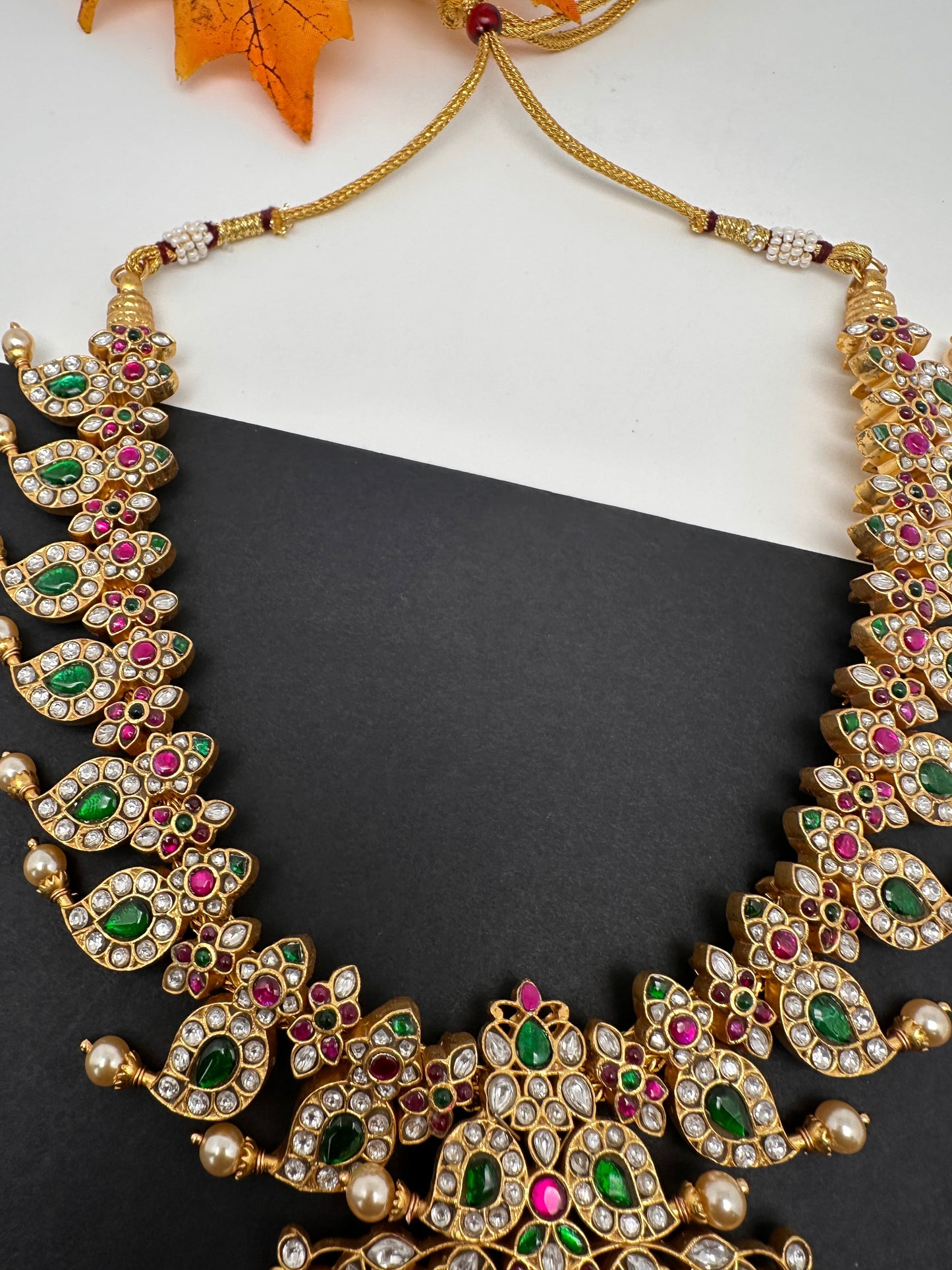 Jadau Kundan Mango Short Necklace