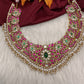 Jadau Kundan Emerald Pearls Short Necklace