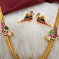 Jadau Kundan Lotus Bird Dainty Short Necklace