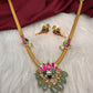 Jadau Kundan Lotus Bird Dainty Short Necklace
