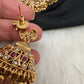 Jadau Kundan white Gold Beads Neckline Necklace