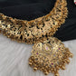 Jadau Kundan white Gold Beads Neckline Necklace