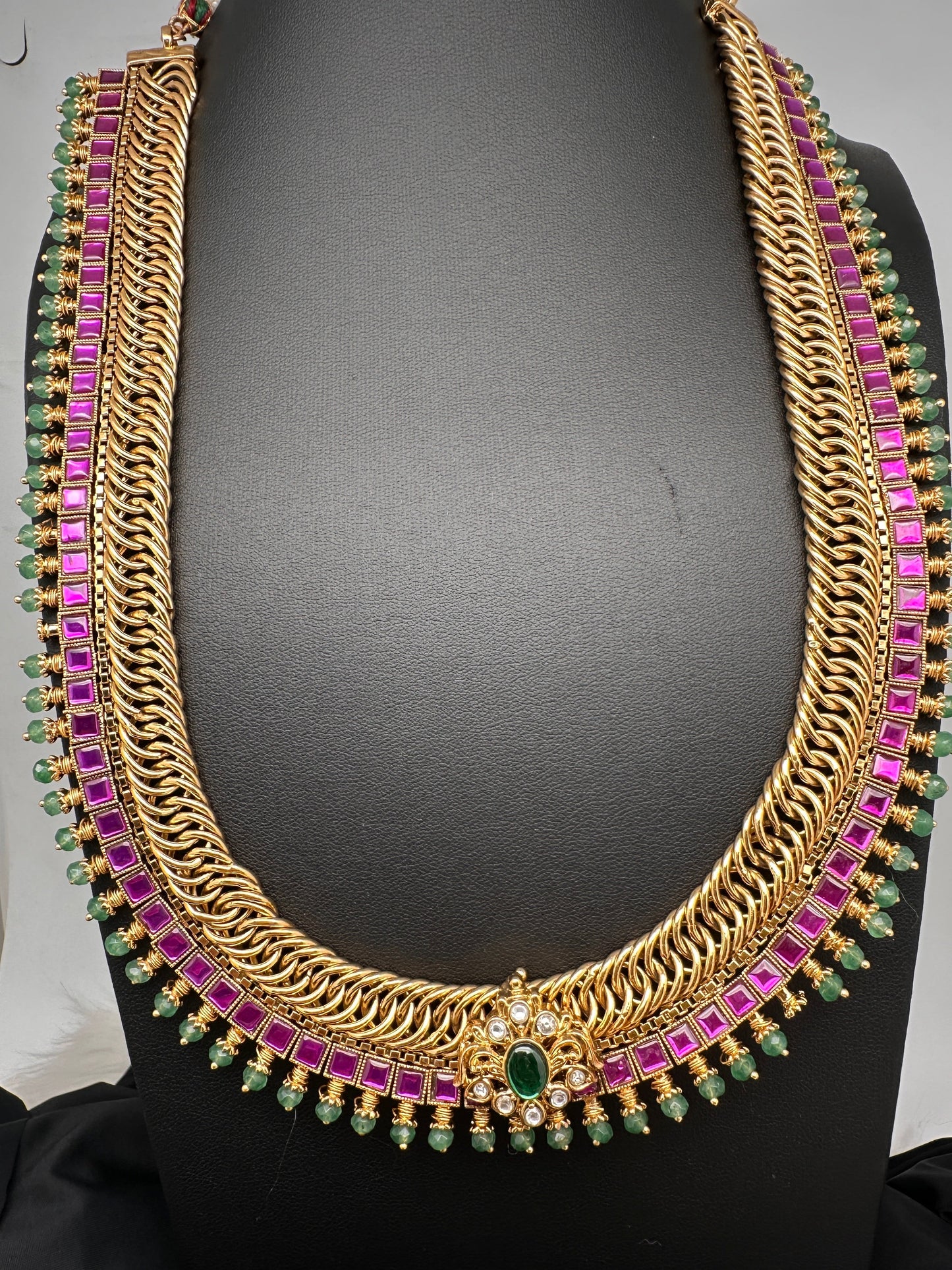 Jadau Kundan Jalebi Necklace with Jhumkas